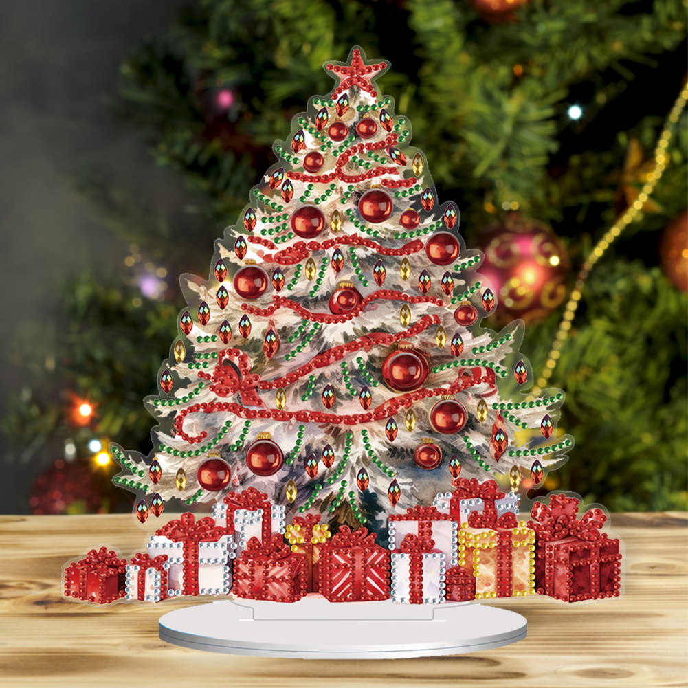 5D DIY Diamond Painting Special Shape Desk Ornament Christmas Tree