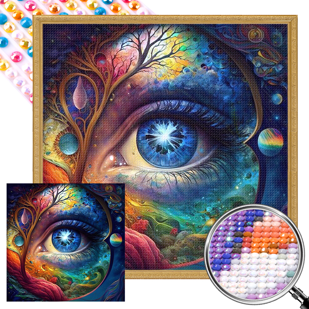 AB Diamond Painting - Full Round - All-Inclusive Eye(45*45cm)