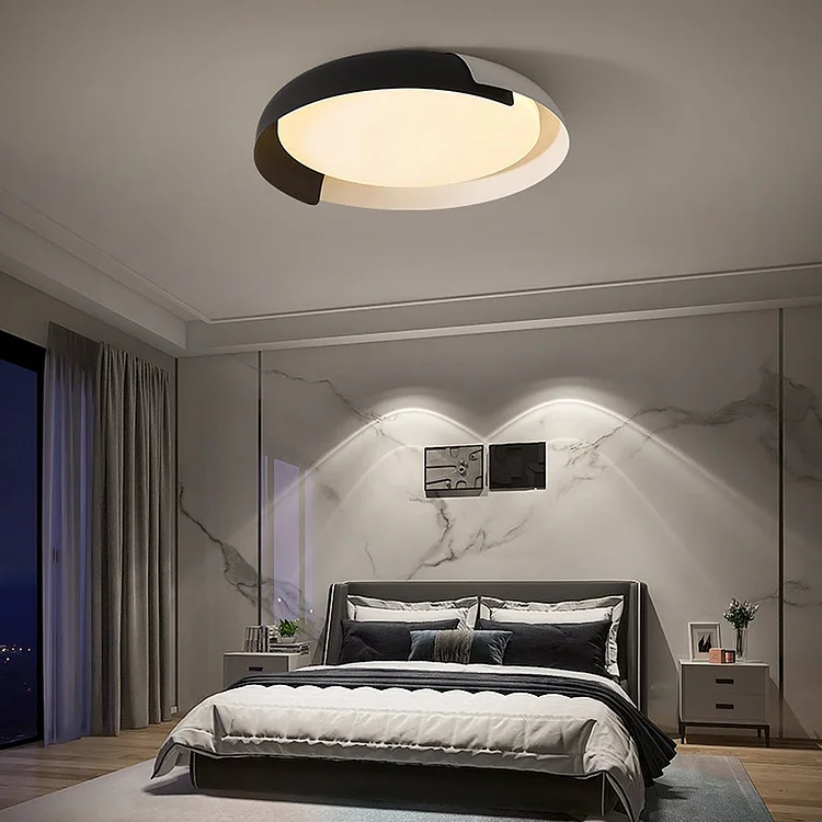 Minimalist LED Stepless Dimming Personality Round Ceiling Light for Bedroom - Appledas
