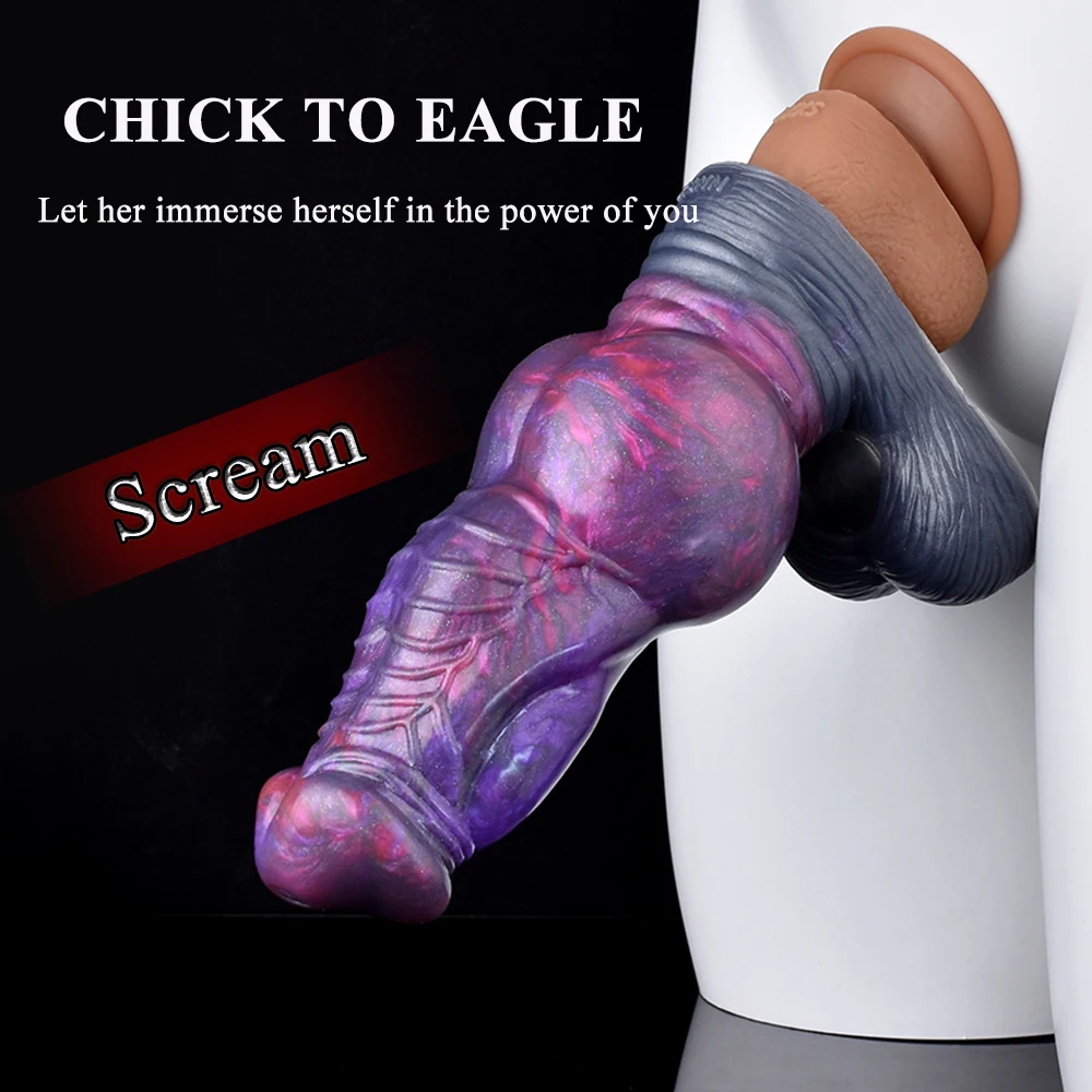 Silicone Cock Sleeve Monster Dragon Big Knot Penis Extender