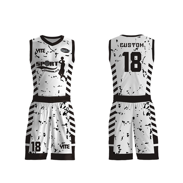 Basketball White Sublimation Jersey YITE Custom New Style