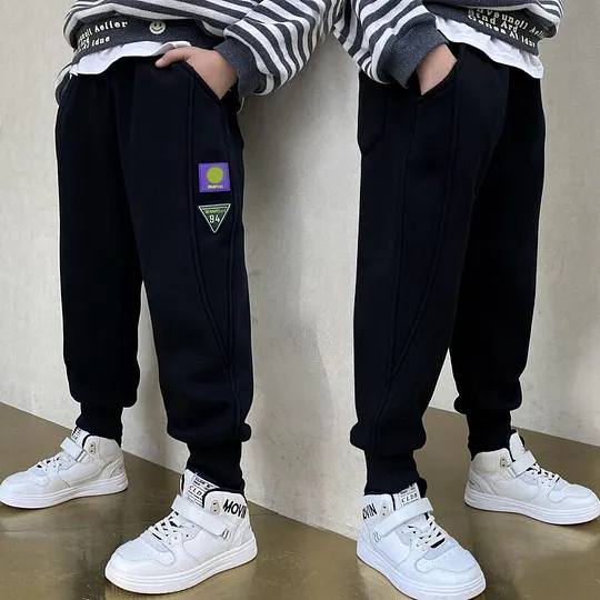 【3Y-12Y】Kids Casual Fashion Solid Color Sweatpants