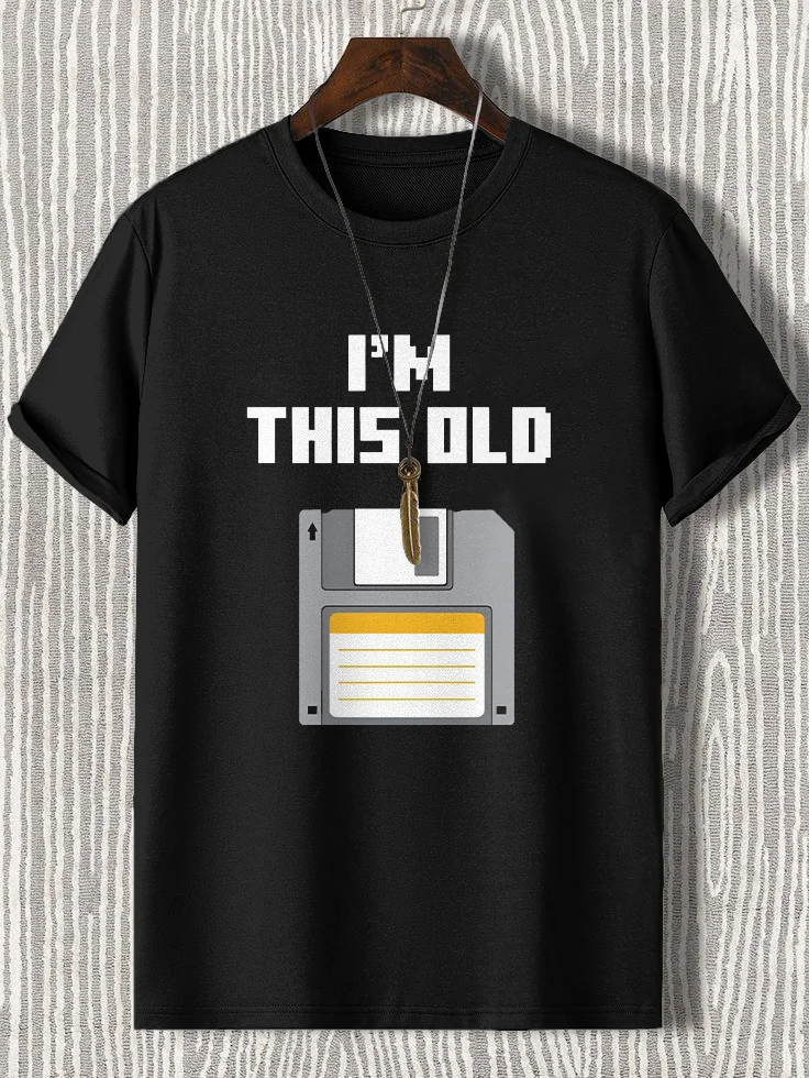 Men's I'm This Old Print Cotton Casual T-Shirt
