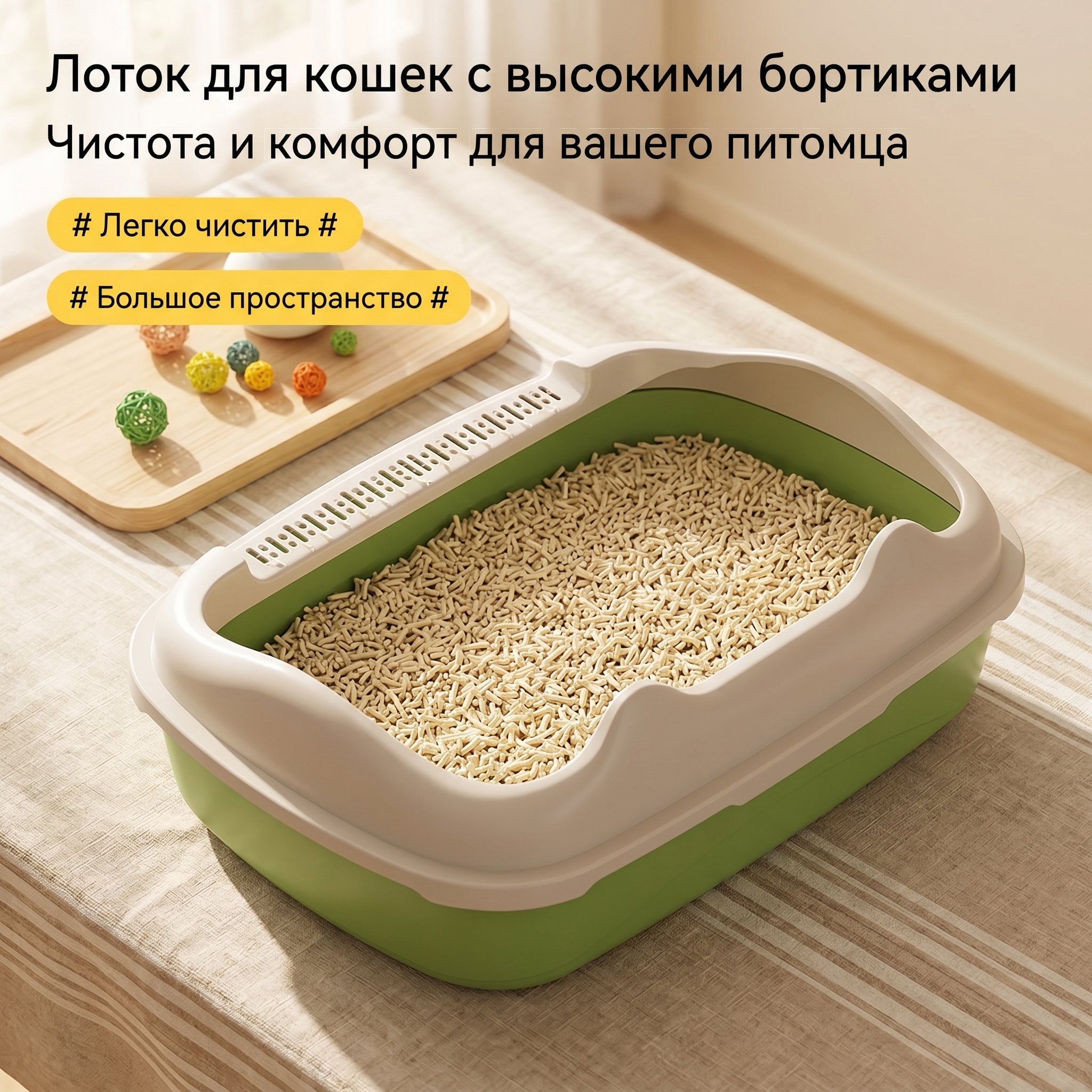 GOPET®Сверхпрочный полузакрытый лоток для кошек — большой размер, защита от брызг и запаха — идеально подходит для котят — полный набор принадлежностей для кошачьего туалета