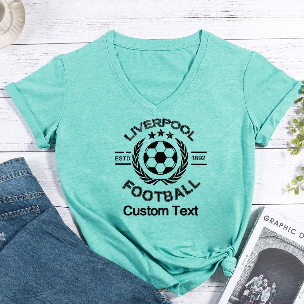 football V-neck T Shirt-Guru-buzz
