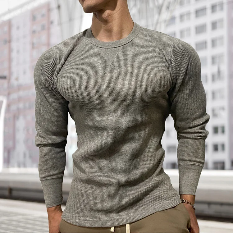 Casual Men's Solid Color Sweatshirt