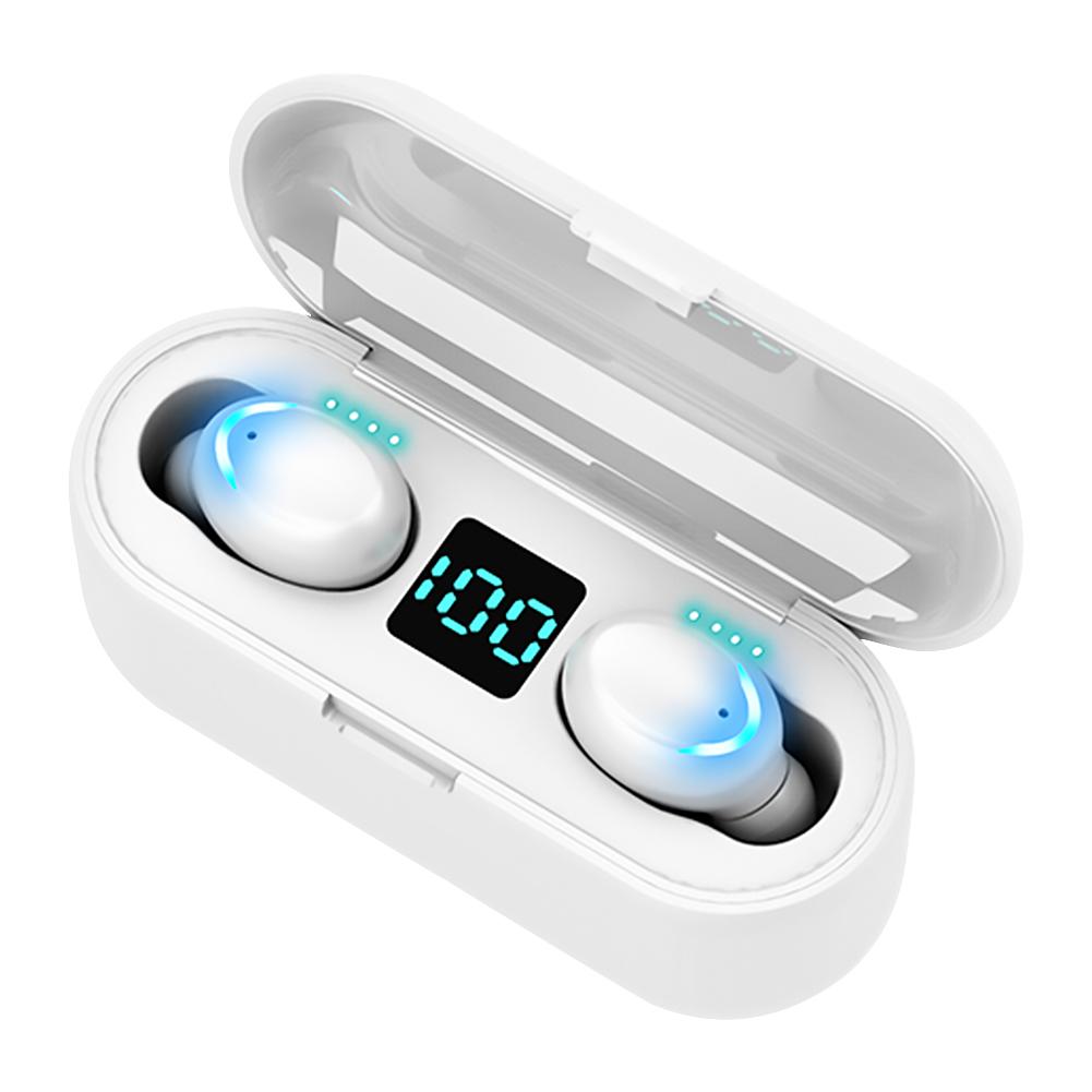 F9 TWS Wireless Bluetooth-compatible Earphone LED Display Headset w/Charge Box (White), 501 Original
F9 TWS Wireless Bluetooth-compatible Earphone LED Display Headset w/Charge Box (White), 501 Original