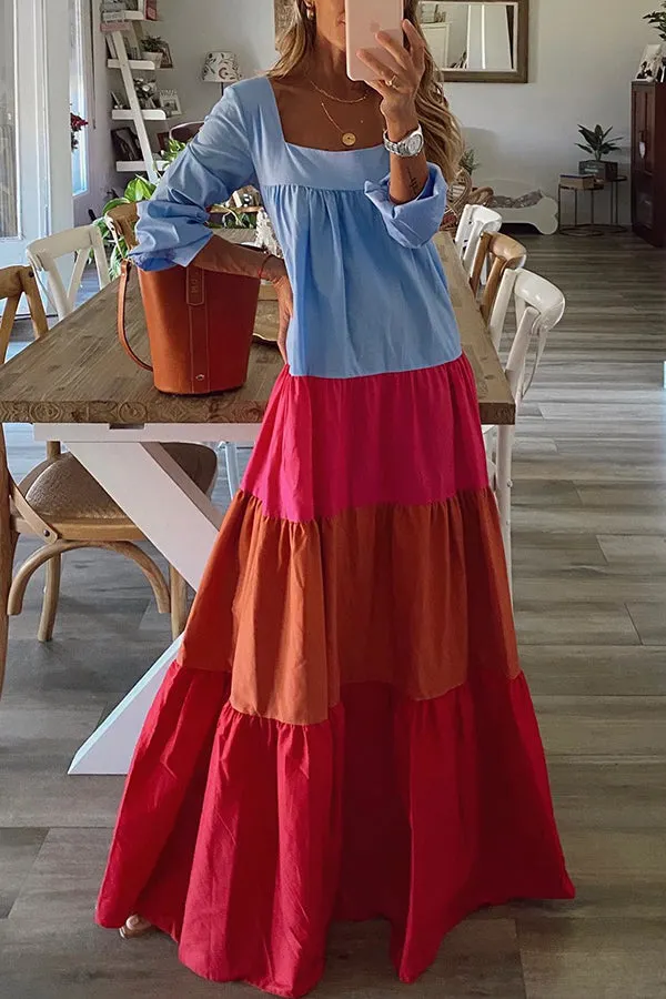 Sunkissed & Sassy Colorblock Maxi Dress (Multi)