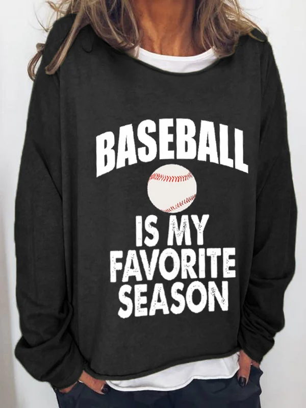 Comstylish Women's Baseball is My Favorite Season Sweatshirt