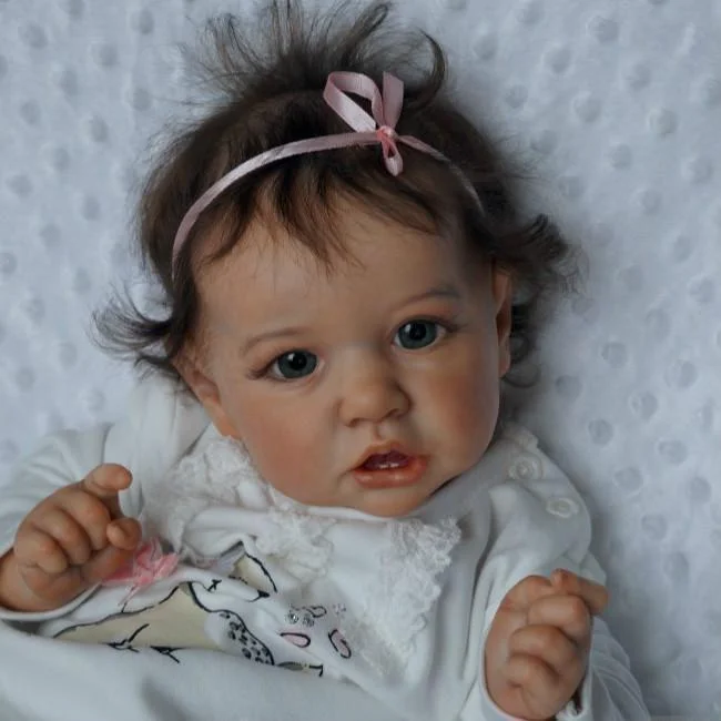 Awake Reborn Girl 20" Truly Handmade Crafted Reborn Dolls Silicone Baby Alina with Heartbeat & Coos, Real Weighted Poseable Baby Doll -Creativegiftss® - [product_tag] RSAJ-Creativegiftss®
