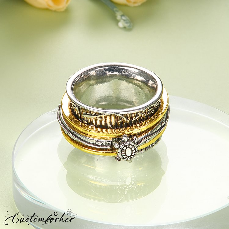 Rotating Turtle Stripe Ring