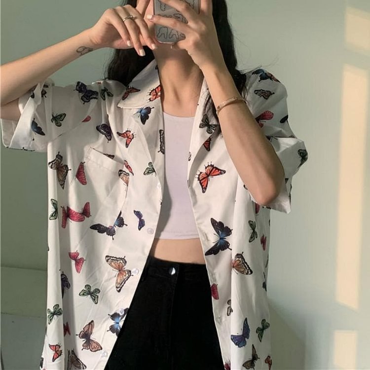Butterflies Tee Shirt Blouse SP14800