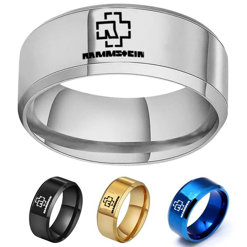 Rammstein Rock Band Stainless Steel Laser Engraved Ring / TECHWEAR CLUB / Techwear