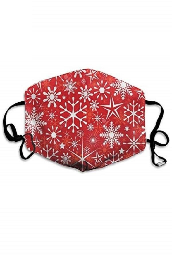 Red Snowflake Christmas Masks Festival Accessories - Shop Trendy Women's Clothing | LoverChic