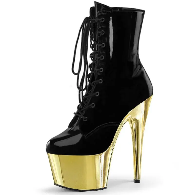 VCshoes Big Size Gladiator Catwalk Big Size Strip Pole Dance Nightclub 20cm Models Platform Ankle Boots Strip Pole Dance Queen Gladiator
