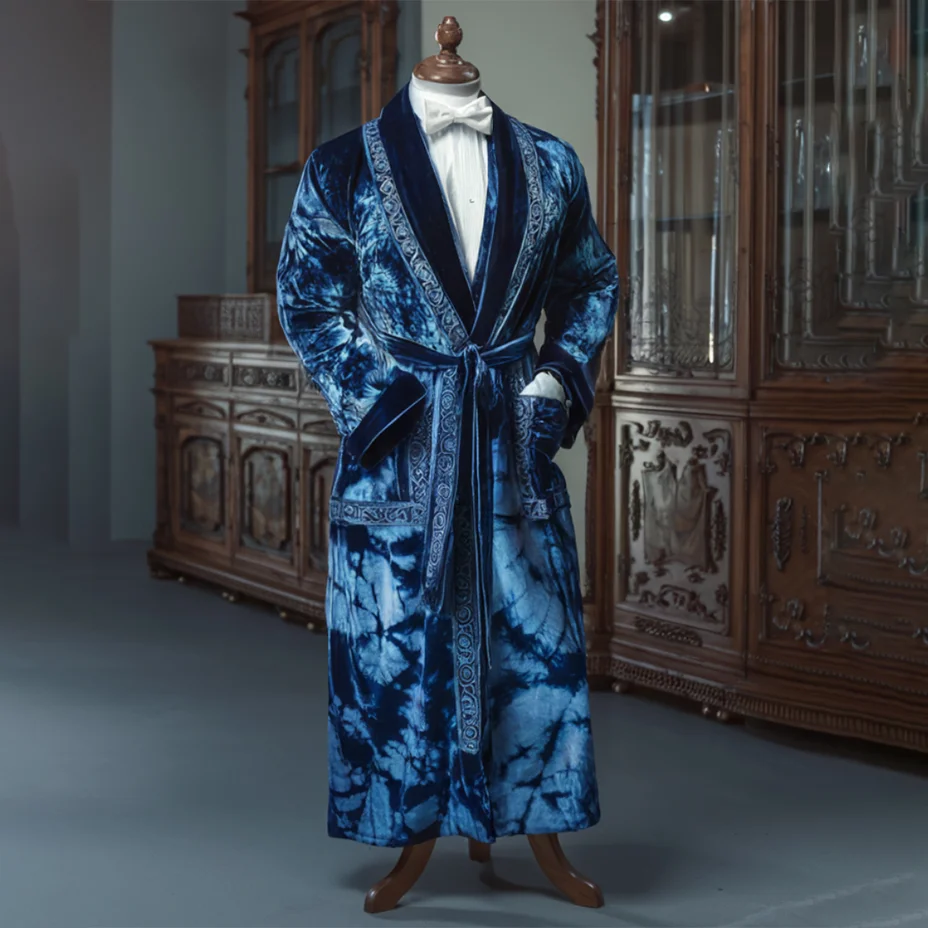 Men's Flannel Art Robe Pajamas-inspireuse