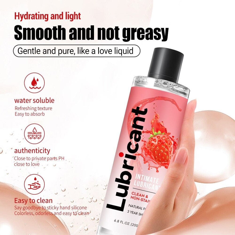 Fruit Flavour Edible Lubricant for Anal Vaginal Oral Sex Silicone  Lubricating Oil Adult Sex Products Body Massage Gel 200ml