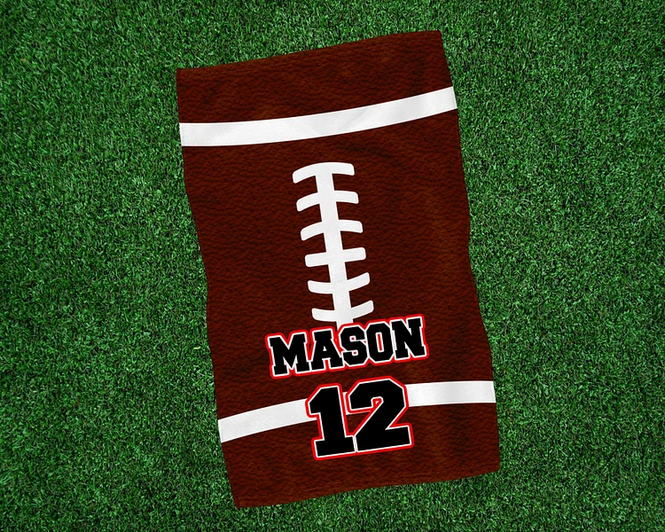 Personalized Kids Football Hand Towel|H02