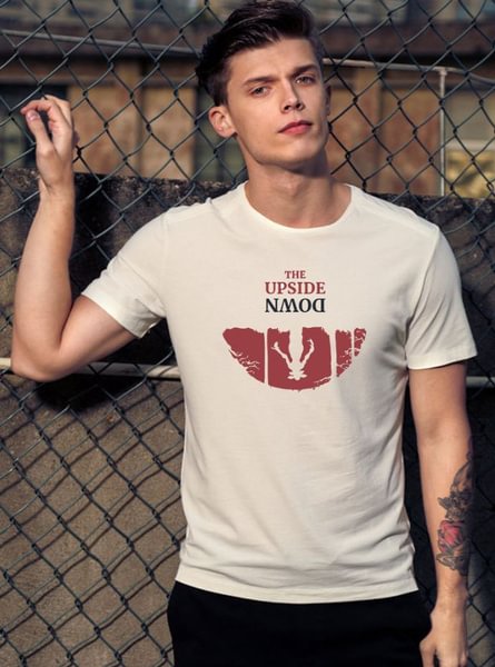 Stranger Things Parallel Universe Upside Down T Shirt Men New White Casual Tshirt - Life is Beautiful for You - SheChoic