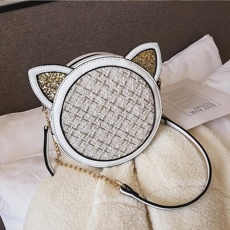 White/Wine/Black Kawaii Ears Cross Body Bag SP13414