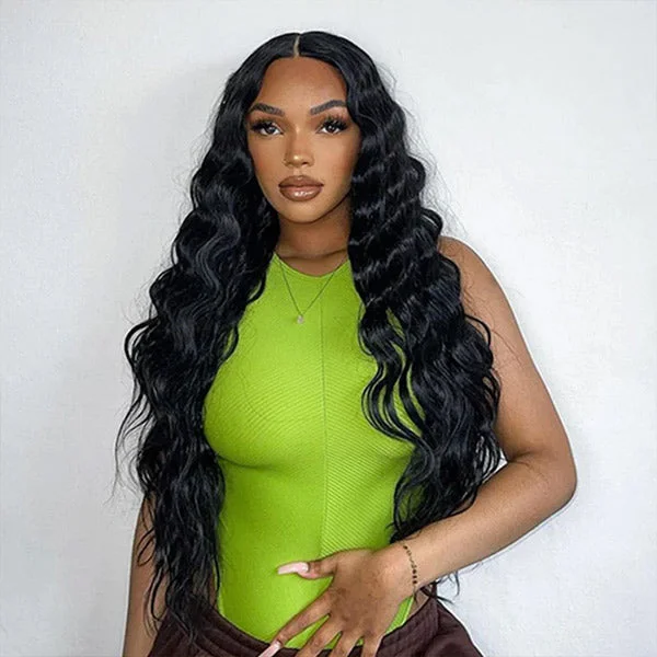 Loose Deep Wave 4x4 Lace Closure Wig HD Transparent Wig For Glueless Human Hair Wig