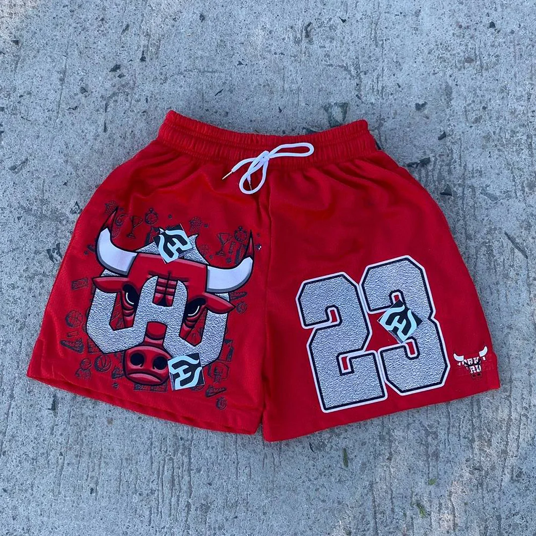 NO.23 Bulls basketball mesh shorts