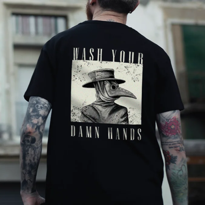 Wash Your Damn Hands Printed Men's T-shirt