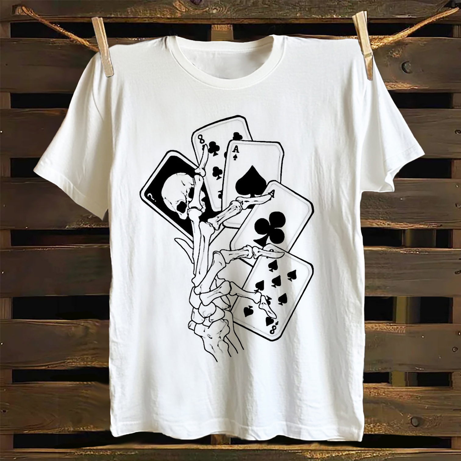 Skeleton Playing Cards T-Shirt