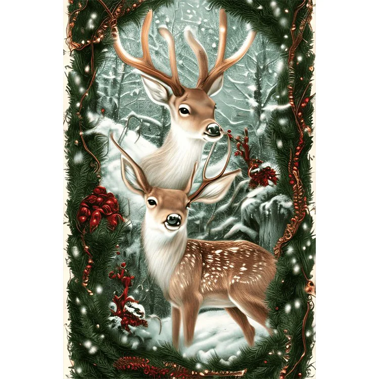 Deer - Full Round - Diamond Painting(40*60cm)