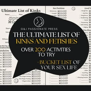 pornhint Pornhint Ultimate Kink List with Fetishes and Over 200 Sex Activities to Try. Unique Sex Bucket List with Sex Positions. BDSM Sex. Naughty Kinky Gift