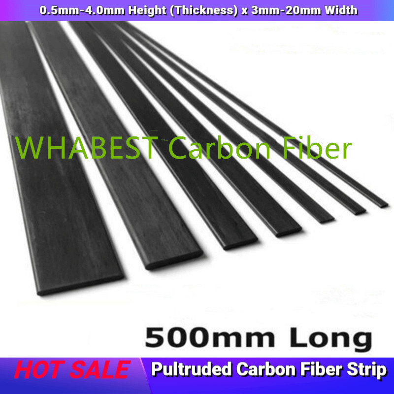 Carbon Fiber Strip Diameter 0.5 0.6 0.8 1 1.2 2 3 4 x 3 4 5 6 7 10 12 15 20MM (Carbon fiber board,Carbon fiber strip )