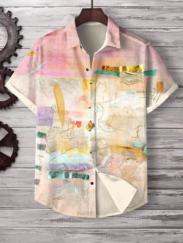 Men's Abstract Graffiti Art Print Shirt