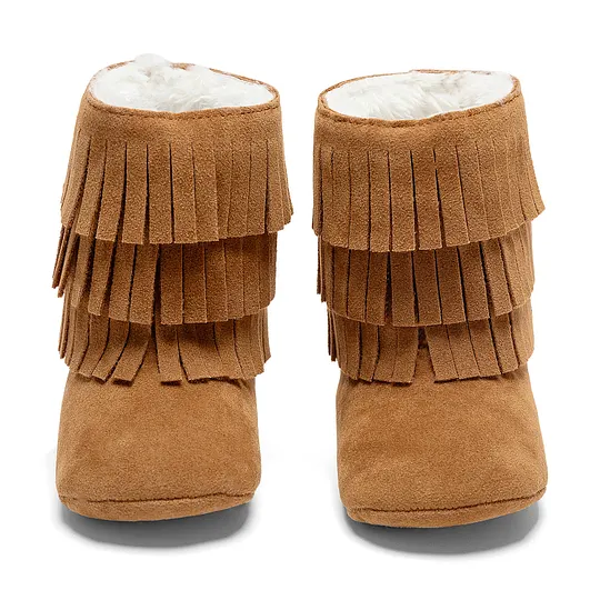 Baby Girls Cute Keep Warm Tassel Mid-calf Boots