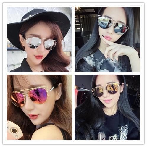 6 colors Vintage Metal Shiny Sun Glasses SP152766