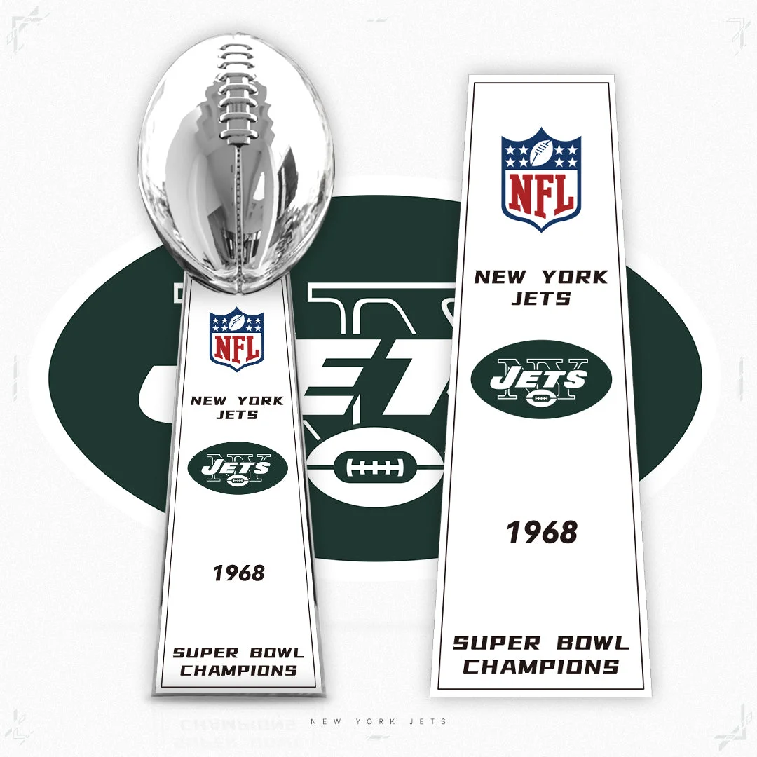 [NFL]New York Jets，1968 Vince Lombardi ,  Super Bowl Championship Trophy Resin Version