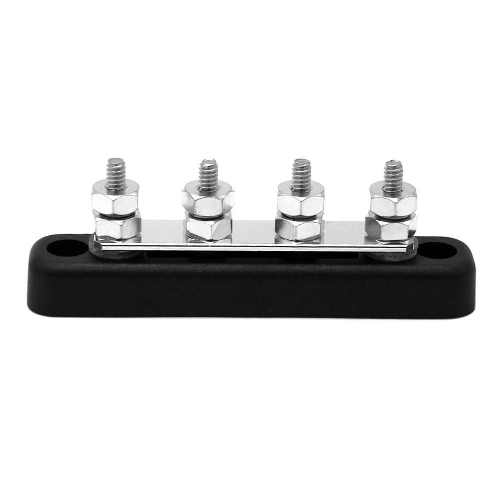 100A 4-Point Bus Bar Power Distribution Block with 4 10/32in Brass Studs, 501 Original
100A 4-Point Bus Bar Power Distribution Block with 4 10/32in Brass Studs, 501 Original