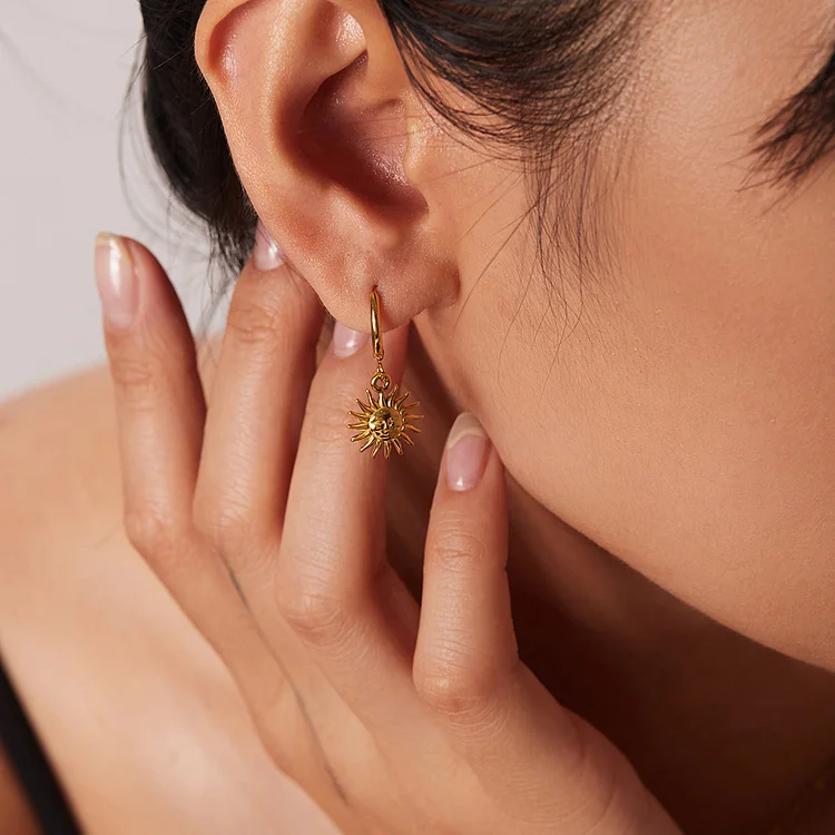 Vintage sun earrings