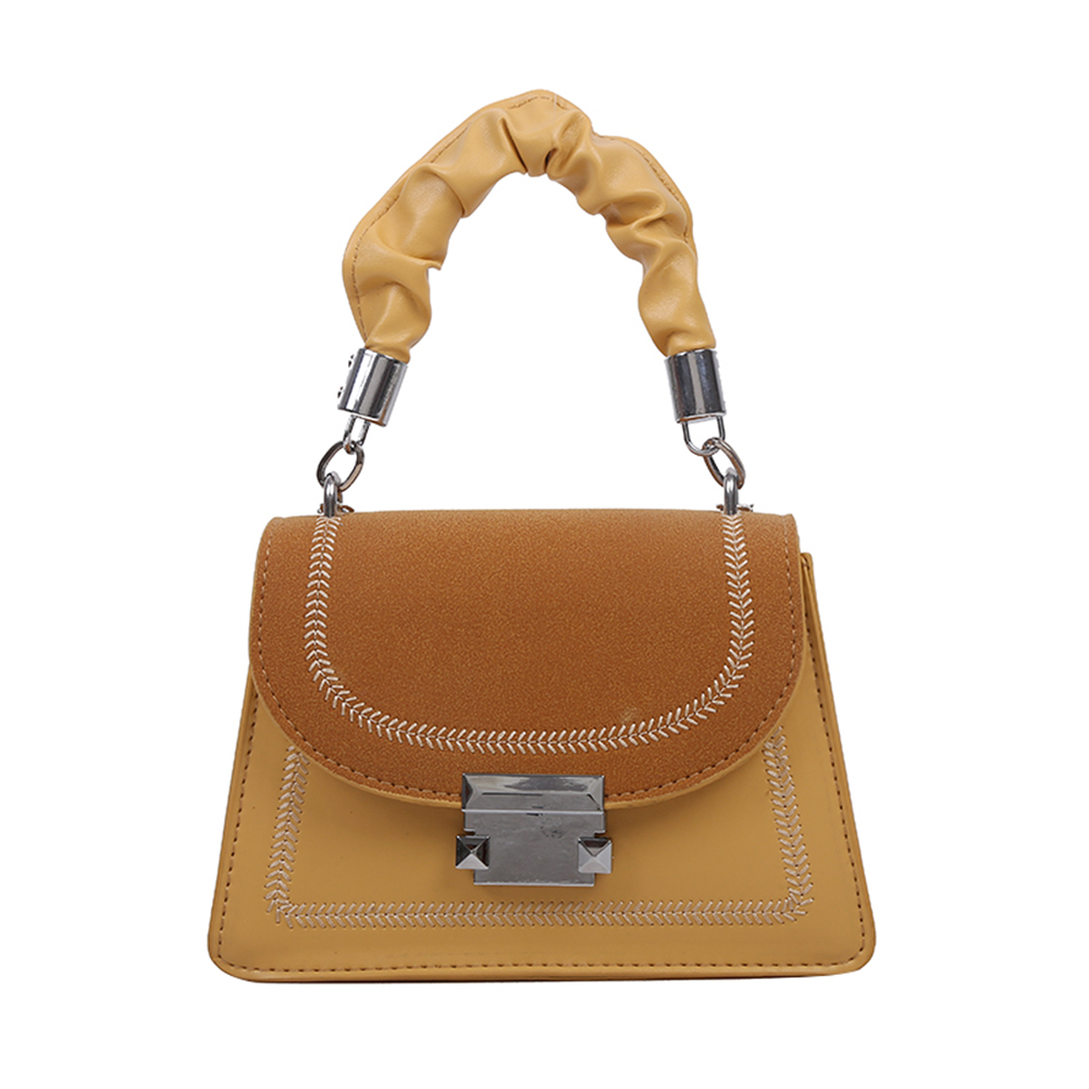 Hit Color Women Shoulder Bags Pleated Handle PU Chain Handbag Tote -Yellow, 501 Original
Hit Color Women Shoulder Bags Pleated Handle PU Chain Handbag Tote -Yellow, 501 Original