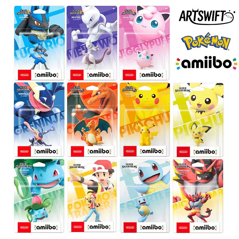amiibo ポケモン 10体セット ARTSWIFT amiibo Figure Super Smash Bros. Pokemon Asian Version