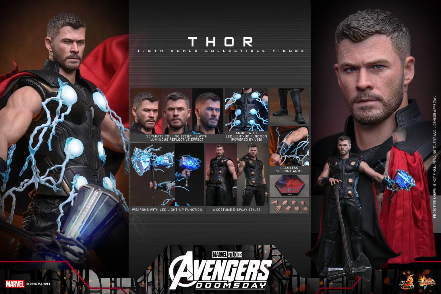 Hottoys - Avengers: Doomsday Thor 1/6th scale Collectible Figure MMS918 MMS919 (Licensed)-