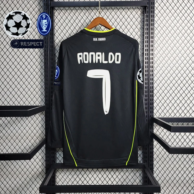 Retro 2010-11 Real Madrid away long sleeve Alonso  Football jersey retro
