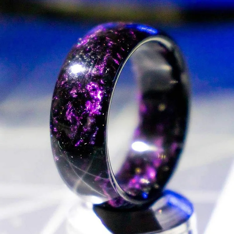 violet opal healing ring