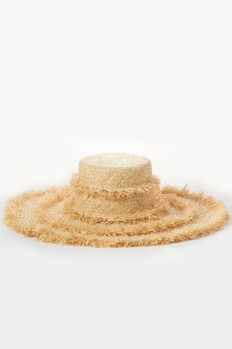 Basic Frayed Beach Straw Sun Hat - Shop Trendy Women's Clothing | LoverChic