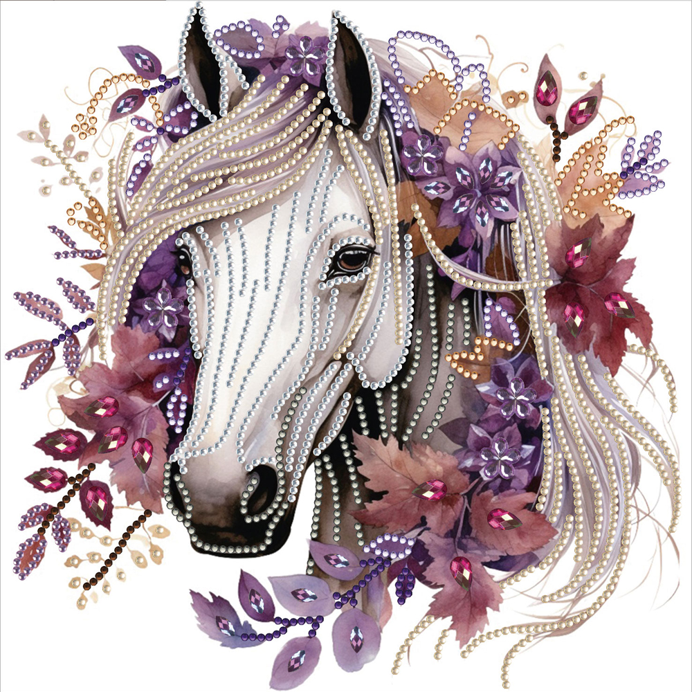 Reofrey DIY Diamond Painting Kits for Adults Horse, Diamond Art Animal Full  Drill Round Rhinestone, Cross Stitch Embroidery Canvas for Crafts Decor