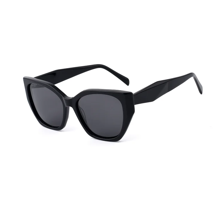  Fashion Thick Acetate Sunglasses 2023 Black Retro Frames Acetate Eyewear Men And Women