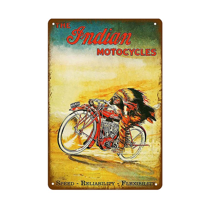 Indian Motorcycle - Vintage Tin Signs/Wooden Signs - 20*30cm/30*40cm