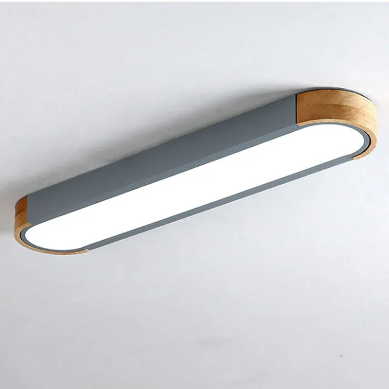 Morandi Modern Ceiling Light, Wood/Acrylic, Bedroom/Hallway