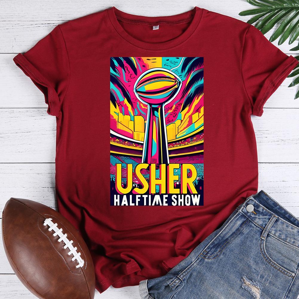 Usher Halftime Show Round Neck T-shirt-0019793-Guru-buzz