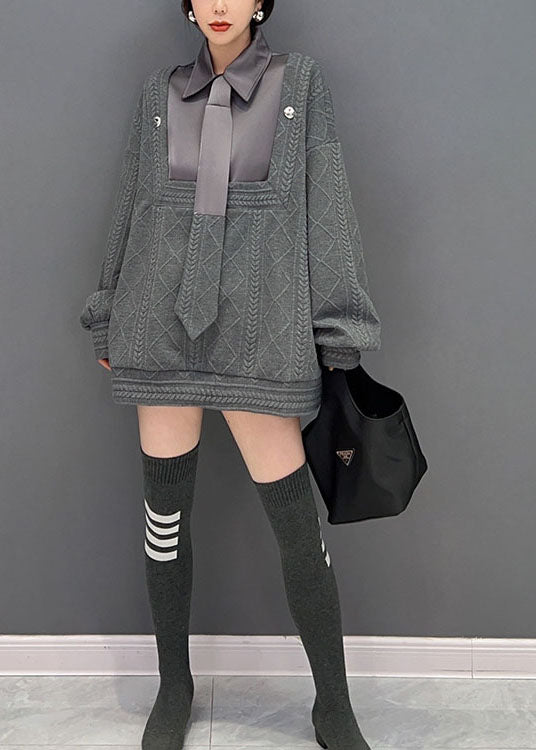 Textured Fake Layered Sweater