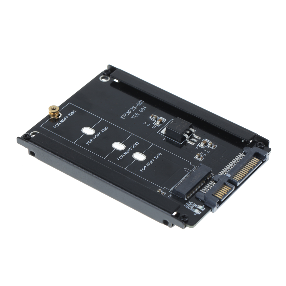 Black Metal Cased CY B+M Socket 2 M.2 NGFF (SATA) SSD to 2.5 SATA Adapter, 501 Original
Black Metal Cased CY B+M Socket 2 M.2 NGFF (SATA) SSD to 2.5 SATA Adapter, 501 Original